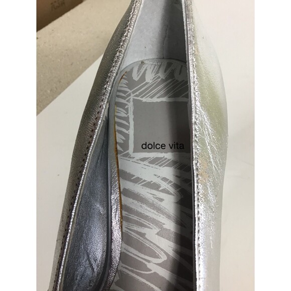 Dolce Vita Women Silver Pumps Sz.6 EUC Elegant Trendy Silver - Picture 7 of 10